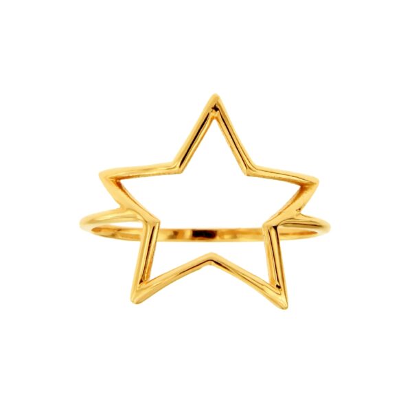 STAR RING IN 18KT GOLD