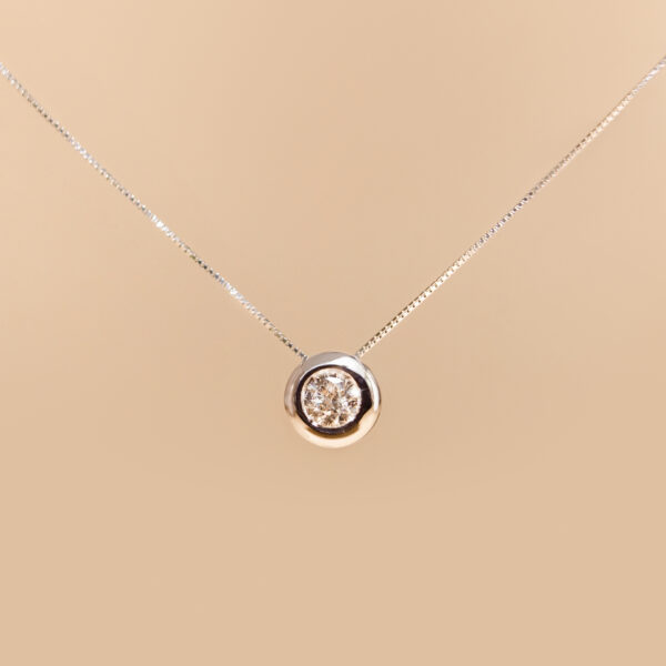 LIGHT POINT NECKLACE WITH DIAMOND CT0,20