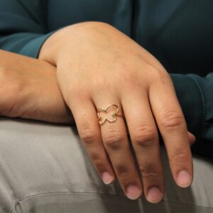 BUTTERFLY RING IN 18KT GOLD
