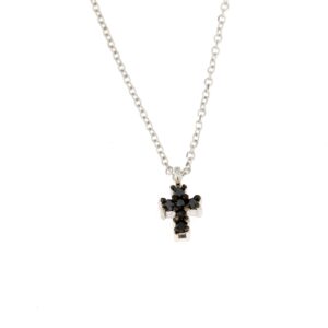 NECKLACE WITH CROSS IN GOLD AND DIAMONDS