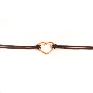 BRACELET WITH LITTLE HEART AND NAUTICAL CORD