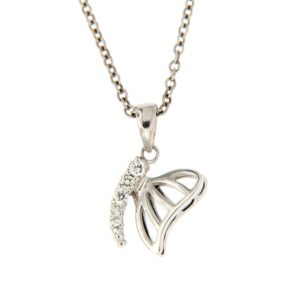 BUTTERFLY NECKLACE IN 18KT GOLD AND DIAMONDS