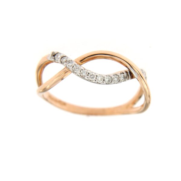 RING IN 18KT GOLD AND DIAMONDS CT0,13