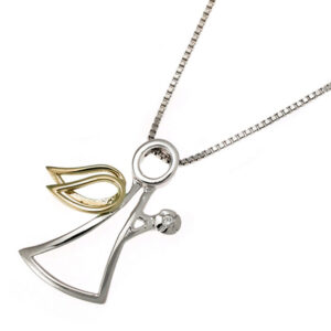 NECKLACE IN 18KT GOLD AND DIAMOND CT0,01
