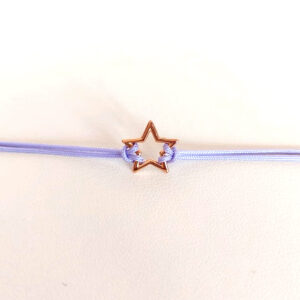 Bracciale stella con cordoncino lilla