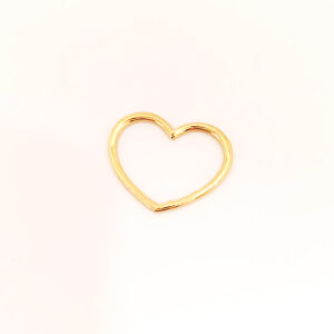 BRACELET NAUTICAL CORD AND BIG HEART IN 18KT GOLD