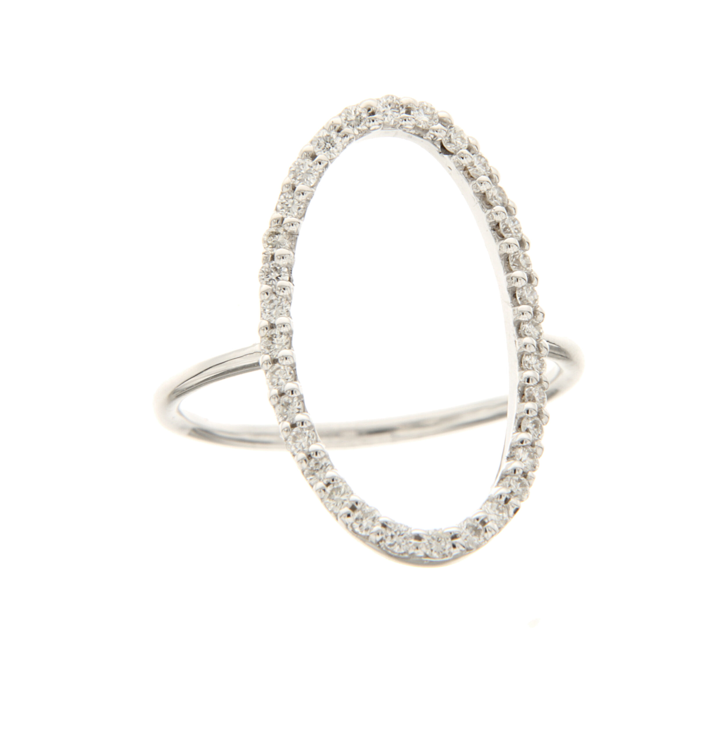 (image for) Anello ovale con diamanti ct. 0,32